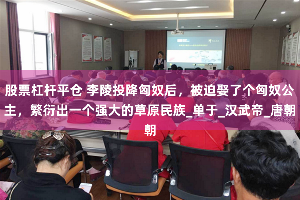 股票杠杆平仓 李陵投降匈奴后，被迫娶了个匈奴公主，繁衍出一个强大的草原民族_单于_汉武帝_唐朝