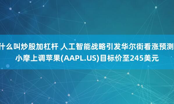 什么叫炒股加杠杆 人工智能战略引发华尔街看涨预测 小摩上调苹果(AAPL.US)目标价至245美元