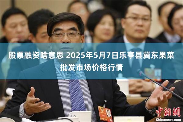 股票融资啥意思 2025年5月7日乐亭县冀东果菜批发市场价格行情